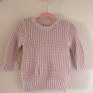 Rose pink beautifully textured cotton knit Old Navy tunic sweater.